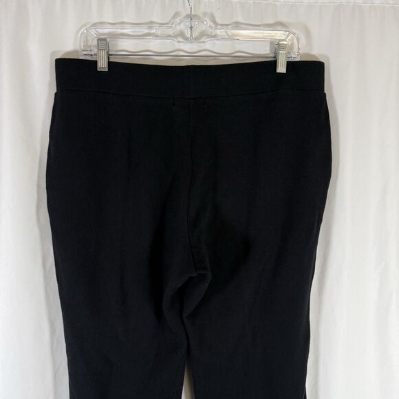 Lauren Ralph Lauren Sweatpants Women's Large Petite Black Pull On Snap Pockets - Picture 8 of 9